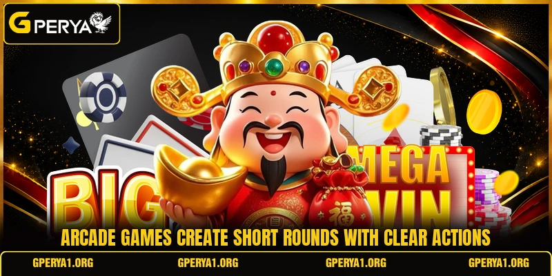 Arcade games create short rounds with clear actions