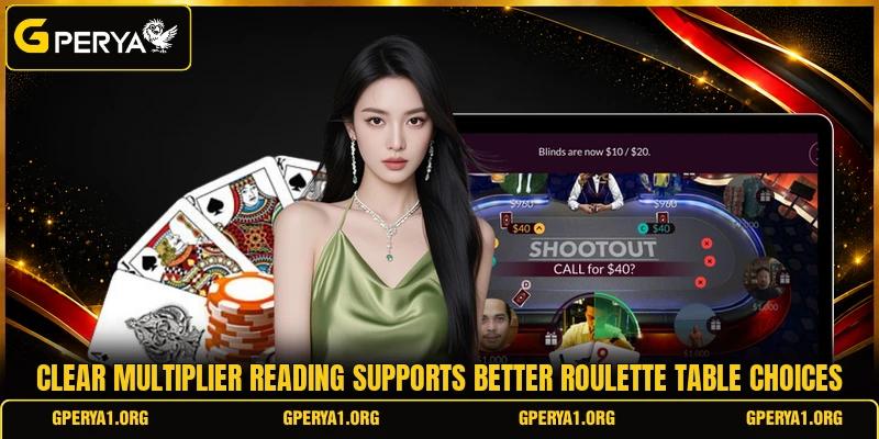 Clear multiplier reading supports better roulette table choices