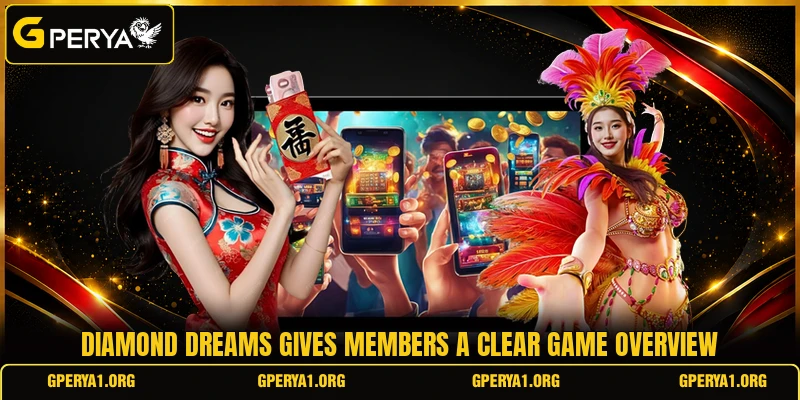 Diamond Dreams gives members a clear game overview
