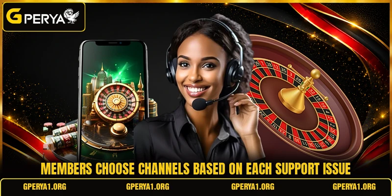 Members choose channels based on each support issue