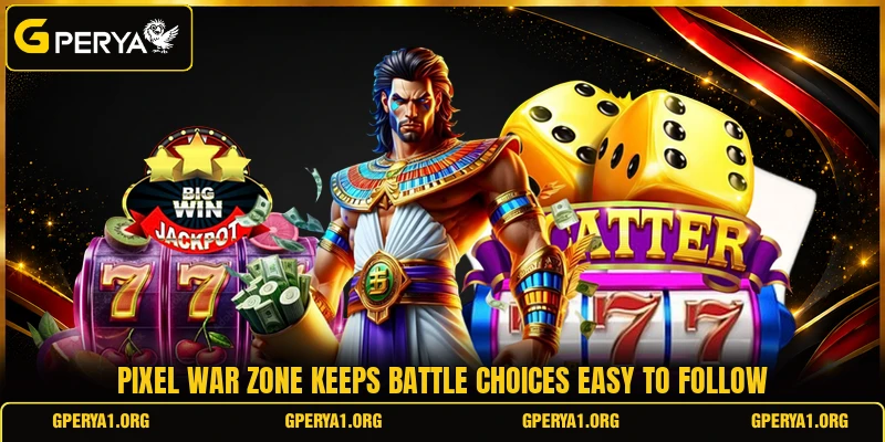 Pixel War Zone keeps battle choices easy to follow
