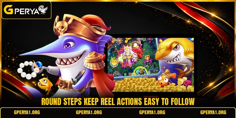 Round steps keep reel actions easy to follow