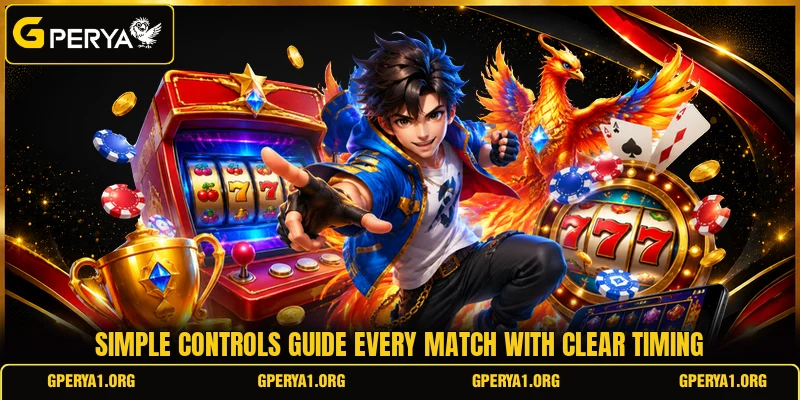 Simple controls guide every match with clear timing