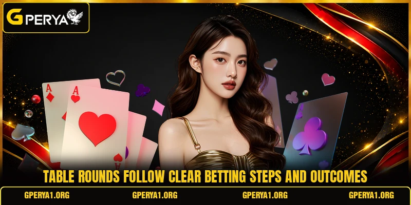 Table rounds follow clear betting steps and outcomes