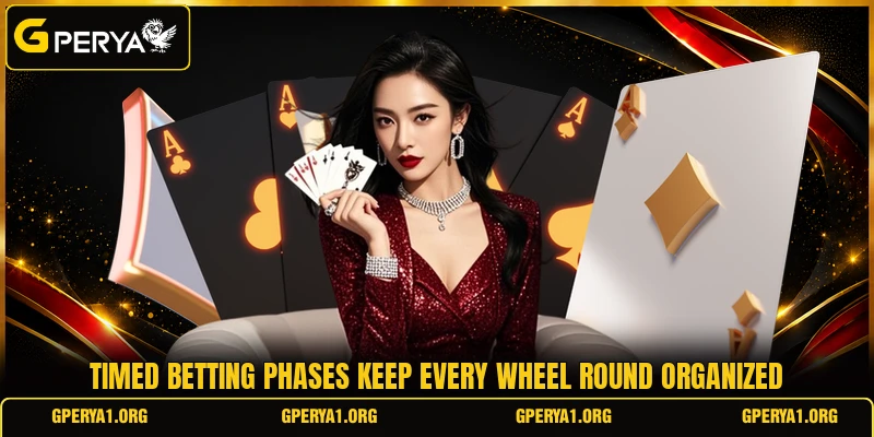 Timed betting phases keep every wheel round organized